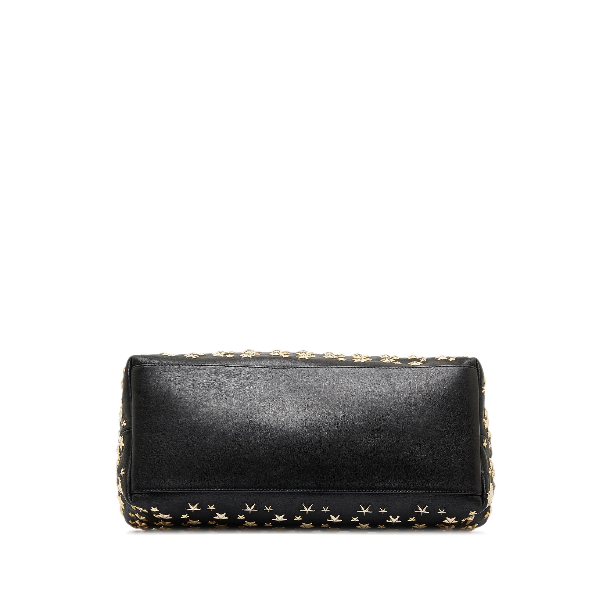 Black Jimmy Choo Zena Star Studded Leather Tote Bag