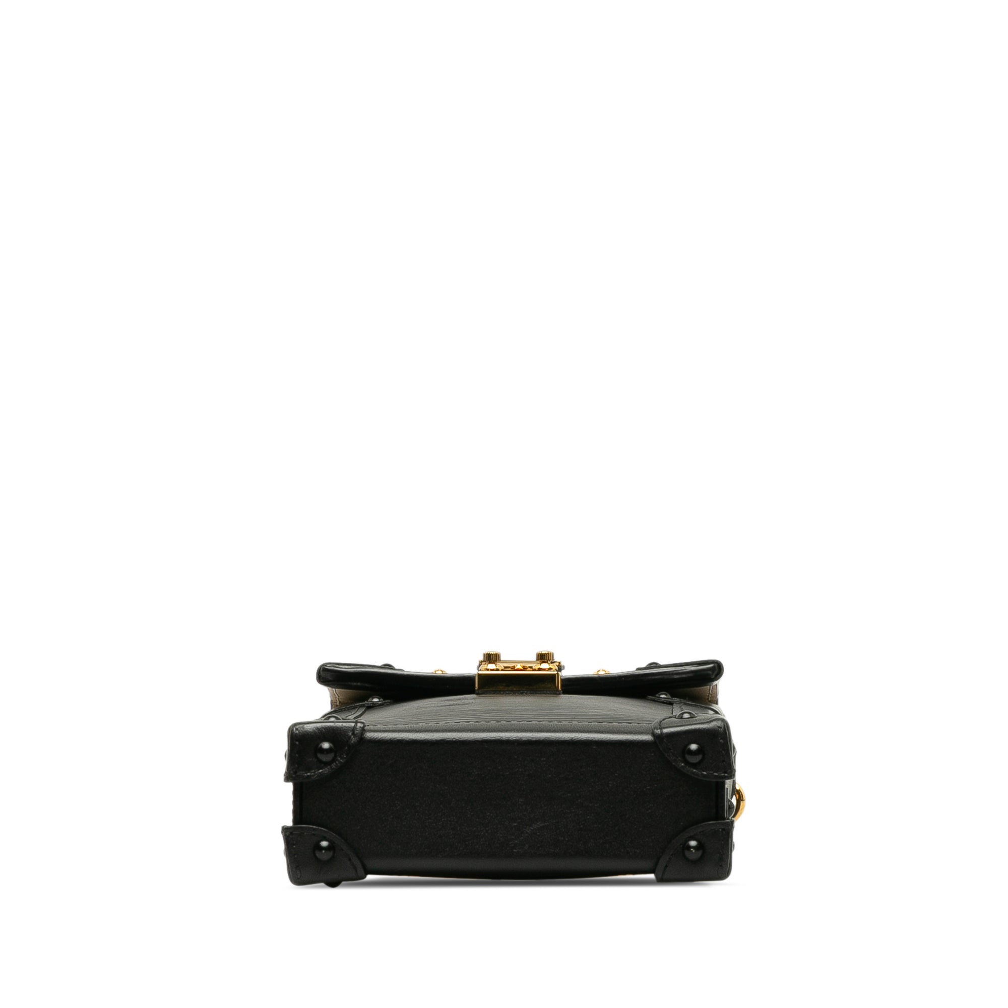 Black Louis Vuitton Epi Vertical Trunk Pochette Crossbody Bag