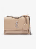 Saint Laurent Sunset Dark Beige Leather Medium