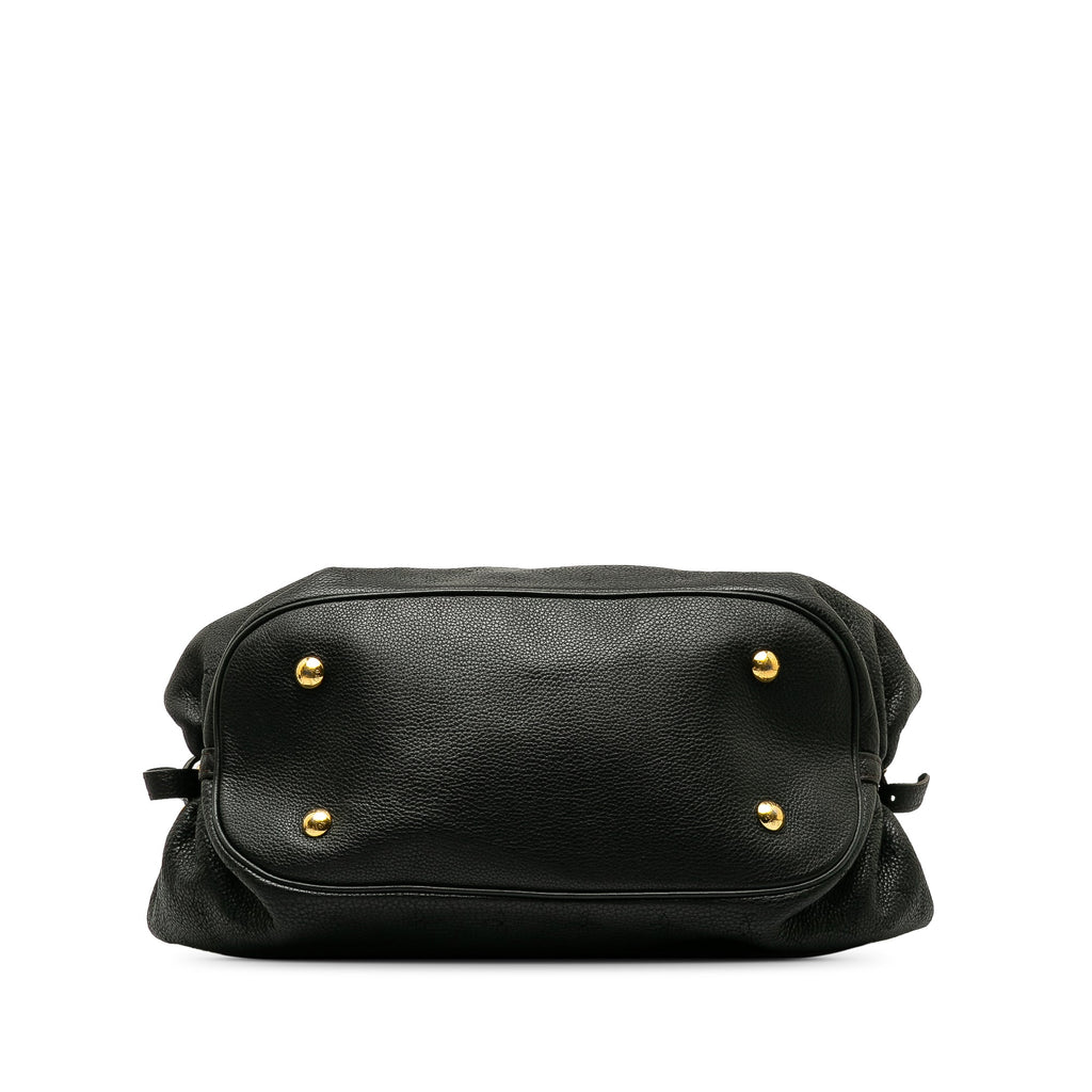 Black Louis Vuitton Monogram Mahina XL Hobo Bag