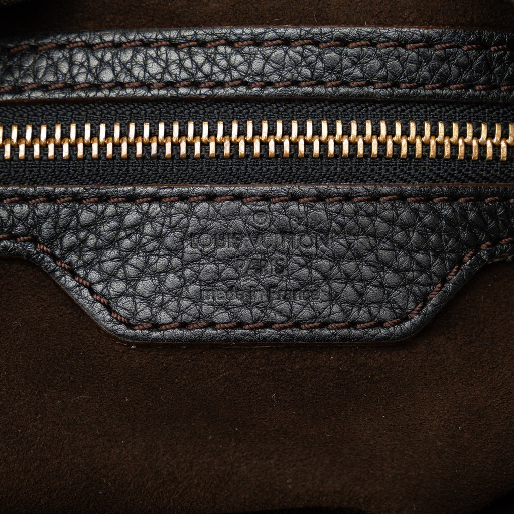 Black Louis Vuitton Monogram Mahina XL Hobo Bag