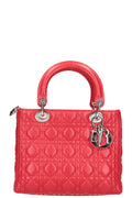 CHRISTIAN DIOR Lady Dior Medium Red
