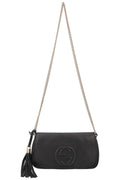GUCCI Soho Flap Bag Leather Black
