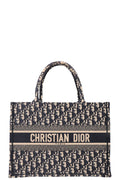 CHRISTIAN DIOR Book Tote Medium Oblique Blue