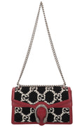 GUCCI Dionysus GG Supreme Tweed Crossbody Bag Black