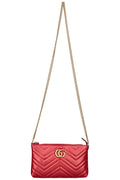 GUCCI Marmont Crossbody Pochette Red
