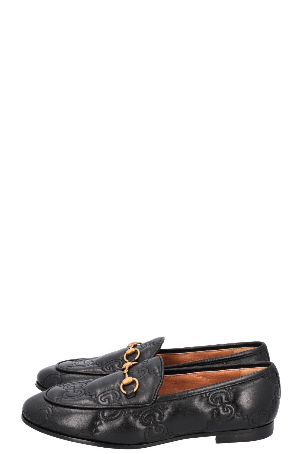 GUCCI Jordaan Embroidered GG Loafers Black