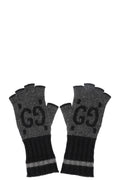 GUCCI GG Knit Gloves Charcoal Cashmere