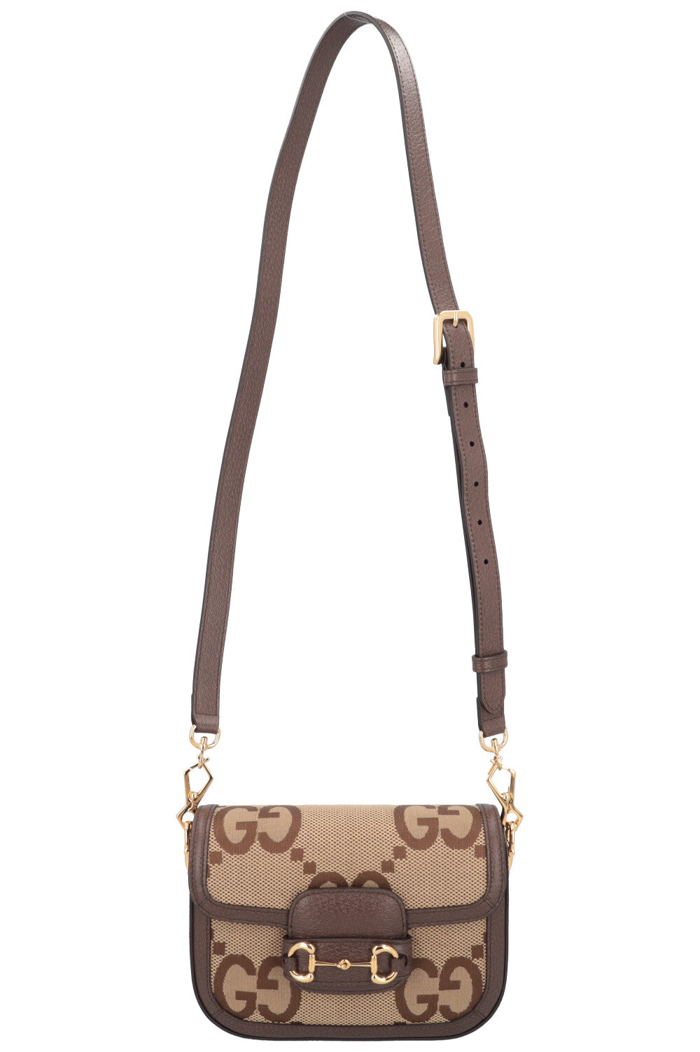 GUCCI 1955 Horsebit Giant GG Crossbody Bag Canvas