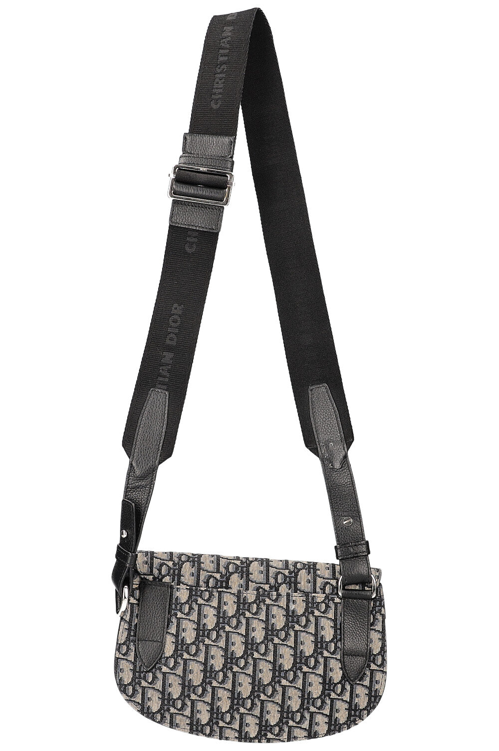 CHRISTIAN DIOR Saddle Pouch Oblique Blue