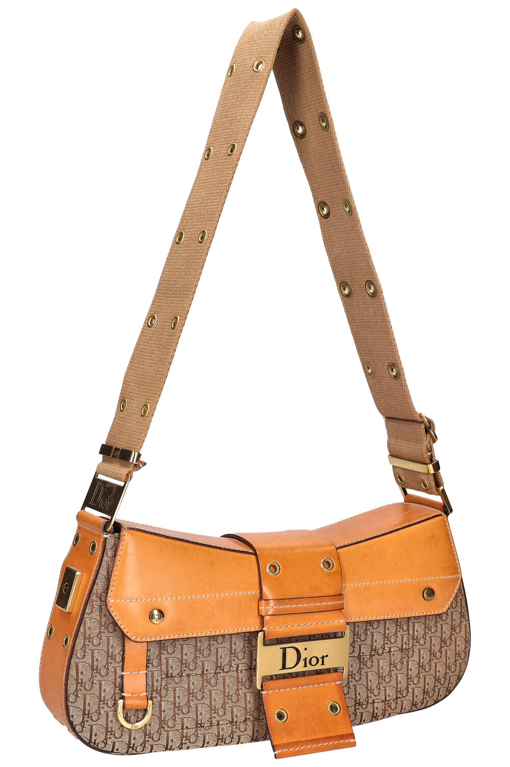 CHRISTIAN DIOR Vintage Street Chic Columbus Bag Brown