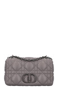 CHRISTIAN DIOR Caro Bag Macrocannage Calfskin Grey