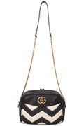 GUCCI Marmont Crossbody Bag Black White