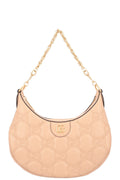 GUCCI Half Moon Metelassé Bag Powder Rose