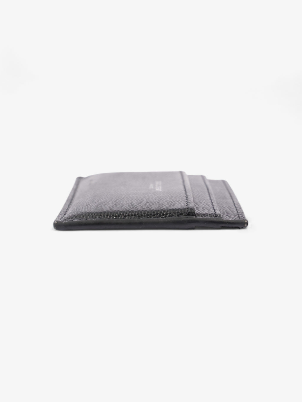 Saint Laurent Logo Card Holder Black Calfskin Leather
