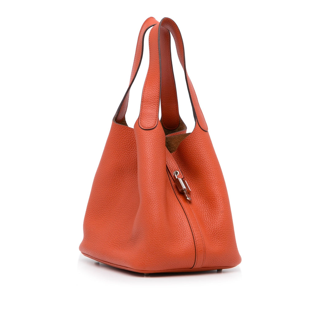 HermÃƒÆ’Ã‚Â¨s Picotin 23 Orange Clemence Palladium