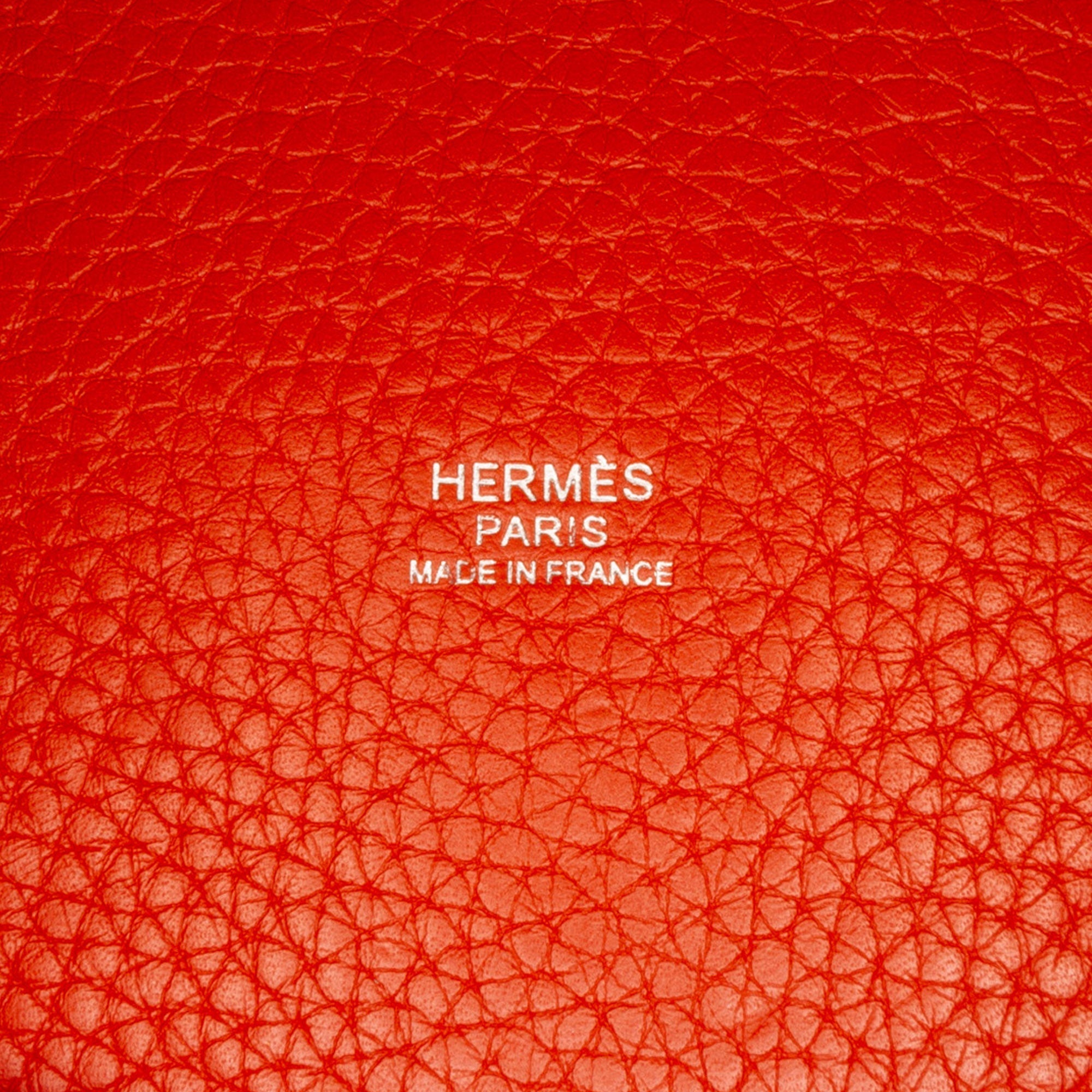 HermÃƒÆ’Ã‚Â¨s Picotin 23 Orange Clemence Palladium