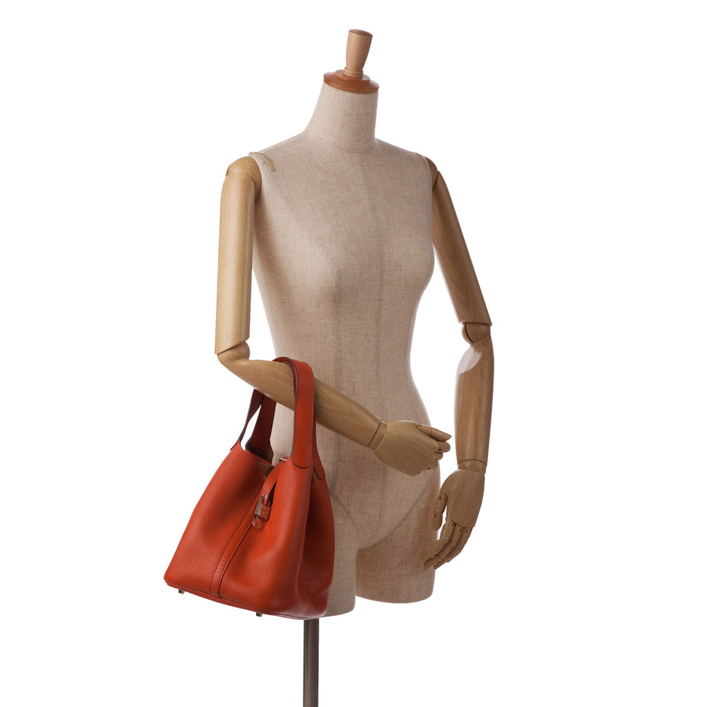 HermÃƒÆ’Ã‚Â¨s Picotin 23 Orange Clemence Palladium