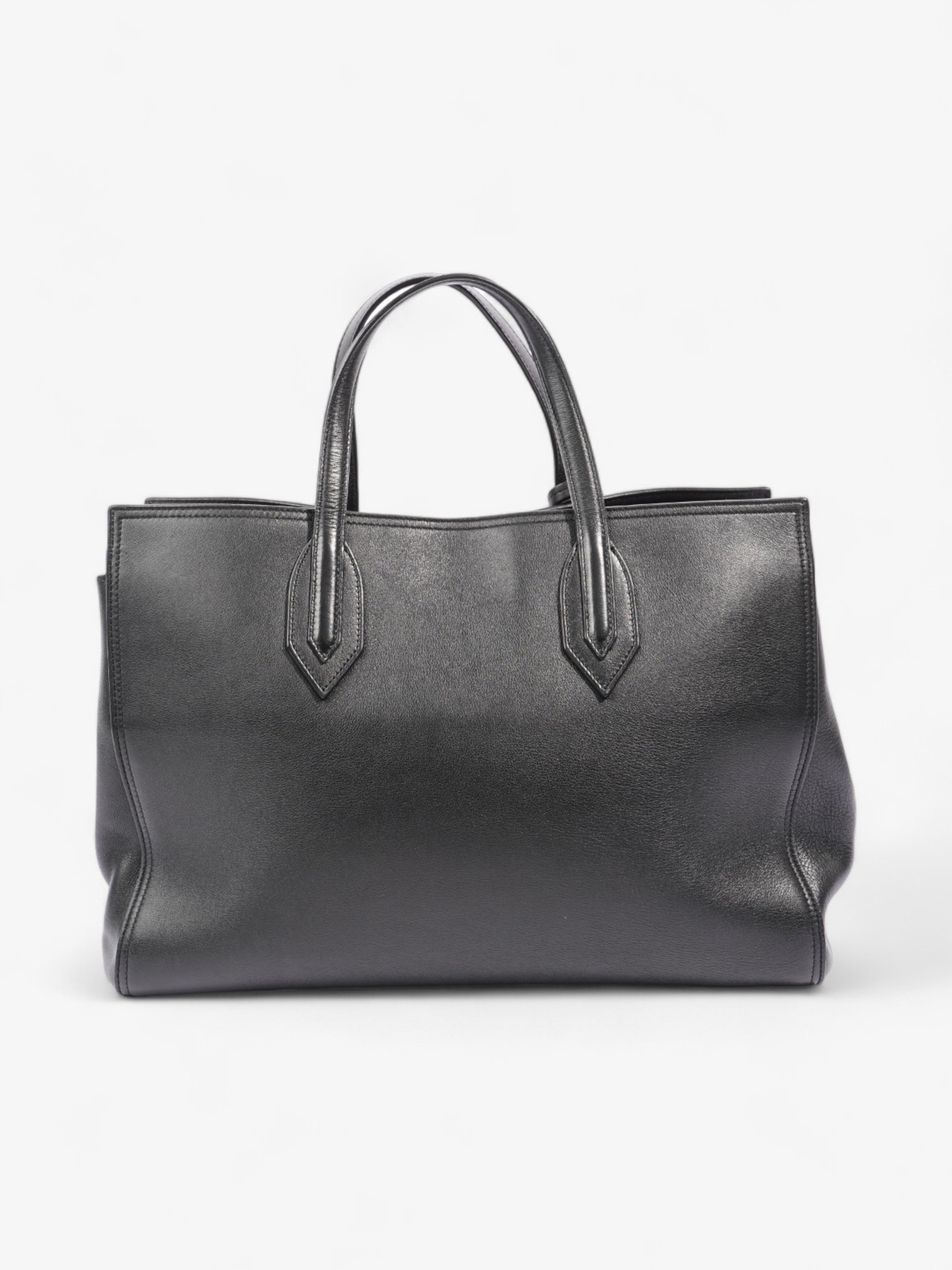 Saint Laurent Amber Tote Black Leather Medium