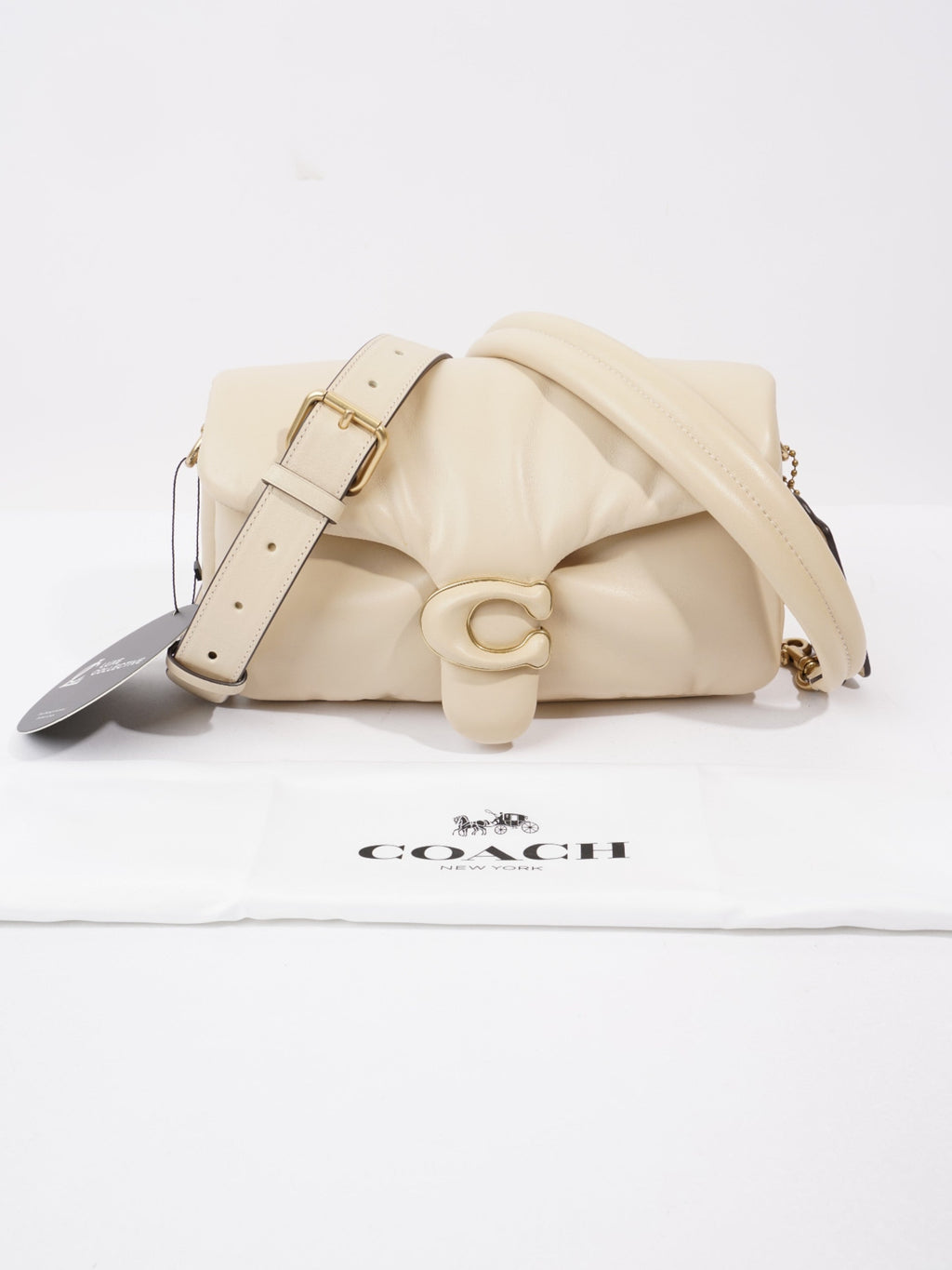 Coach Pillow Tabby Ivory Nappa Leather 26