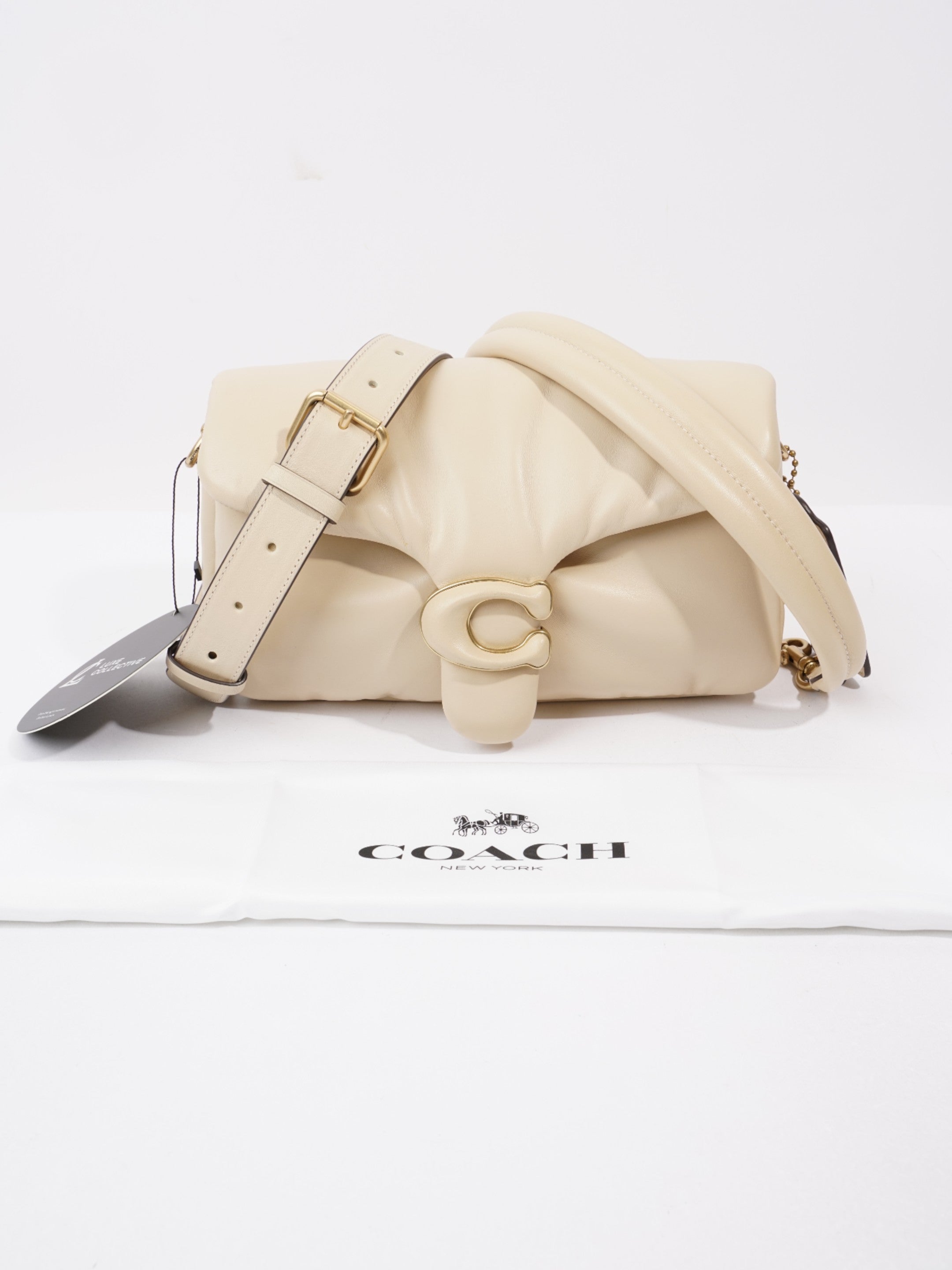 Coach Pillow Tabby Ivory Nappa Leather 26