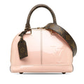 Pink Louis Vuitton Vernis Miroir Alma BB Satchel