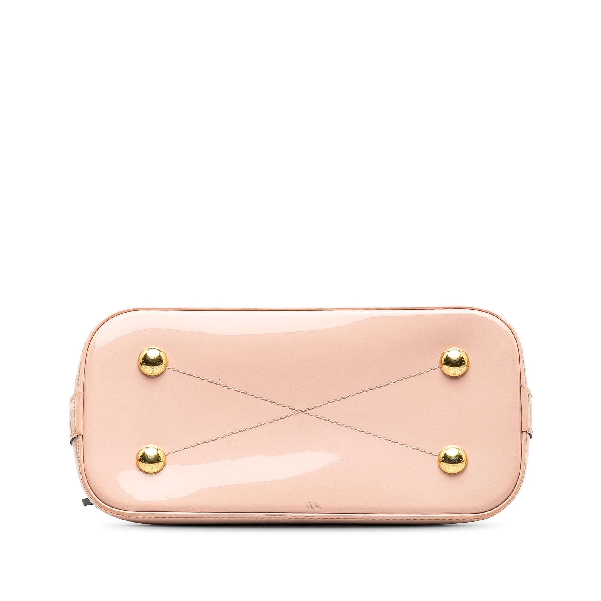 Pink Louis Vuitton Vernis Miroir Alma BB Satchel