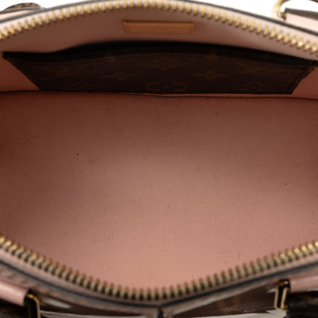 Pink Louis Vuitton Vernis Miroir Alma BB Satchel
