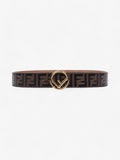 Fendi F is Fendi Belt Black / Brown Leather 85cm / 34"