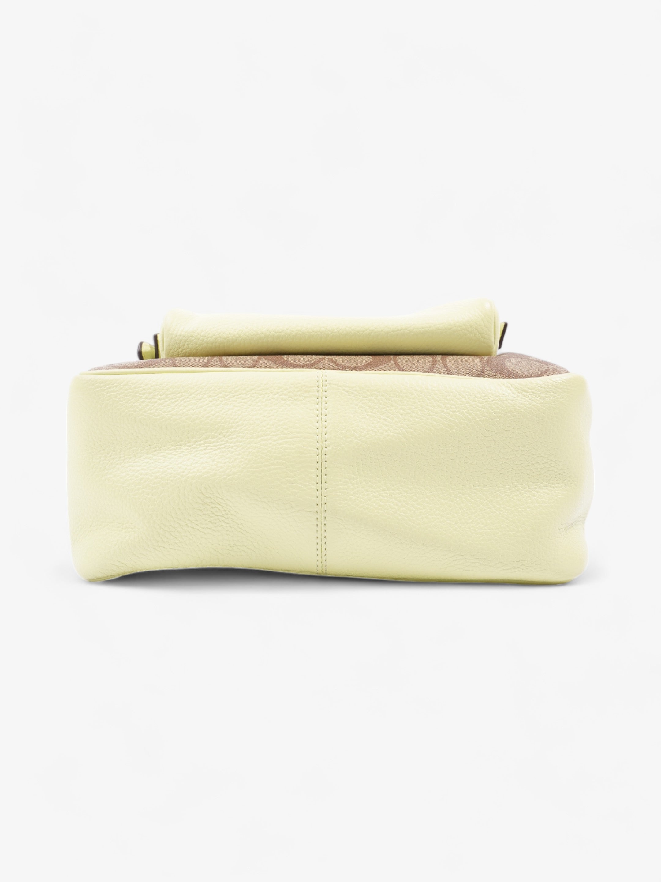 Coach Court Backpack Brown  / Lime Green Coated Canvas