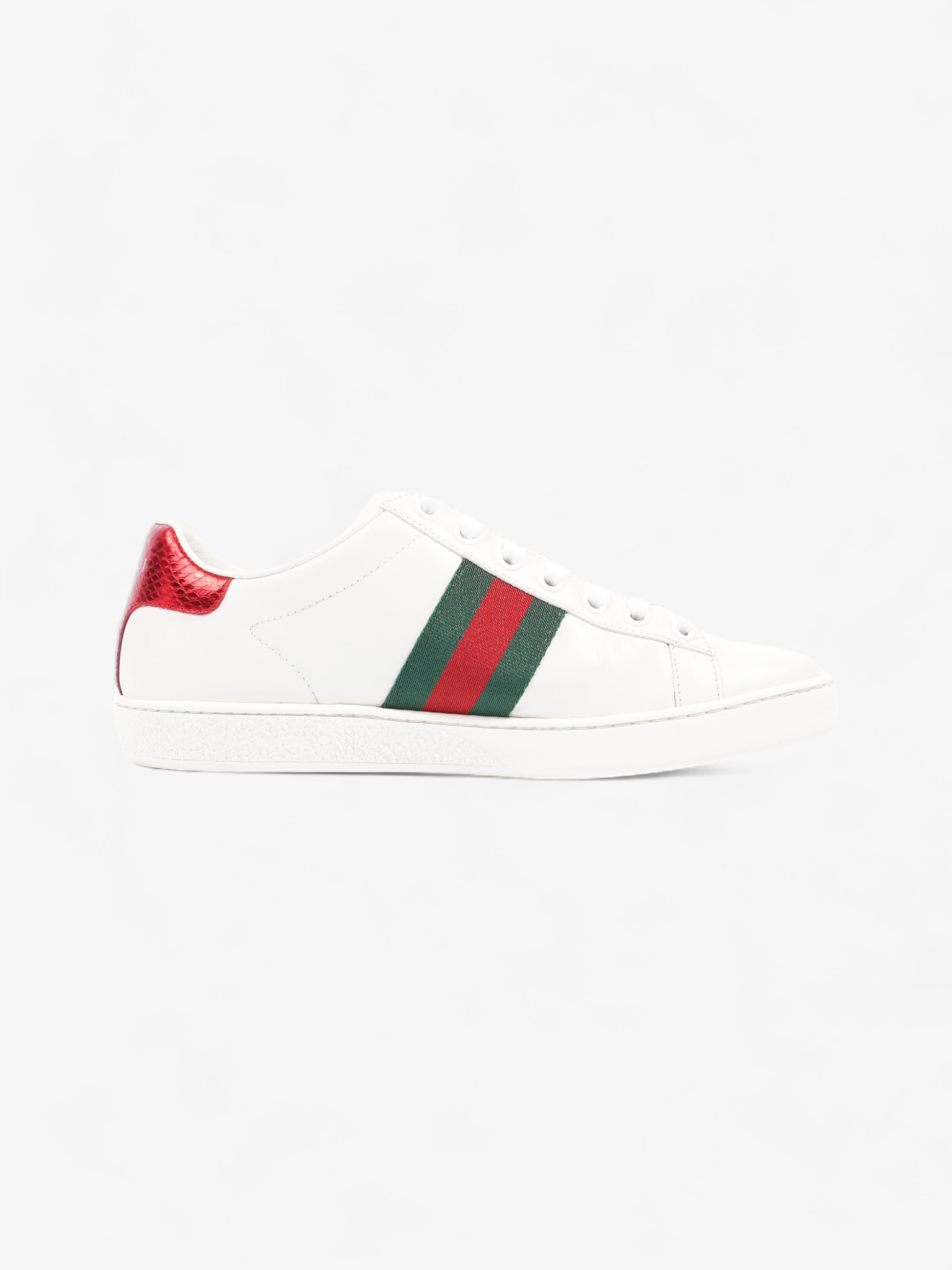 Gucci Ace Sneakers with Bee White / Green / Red Leather EU 37 UK 4