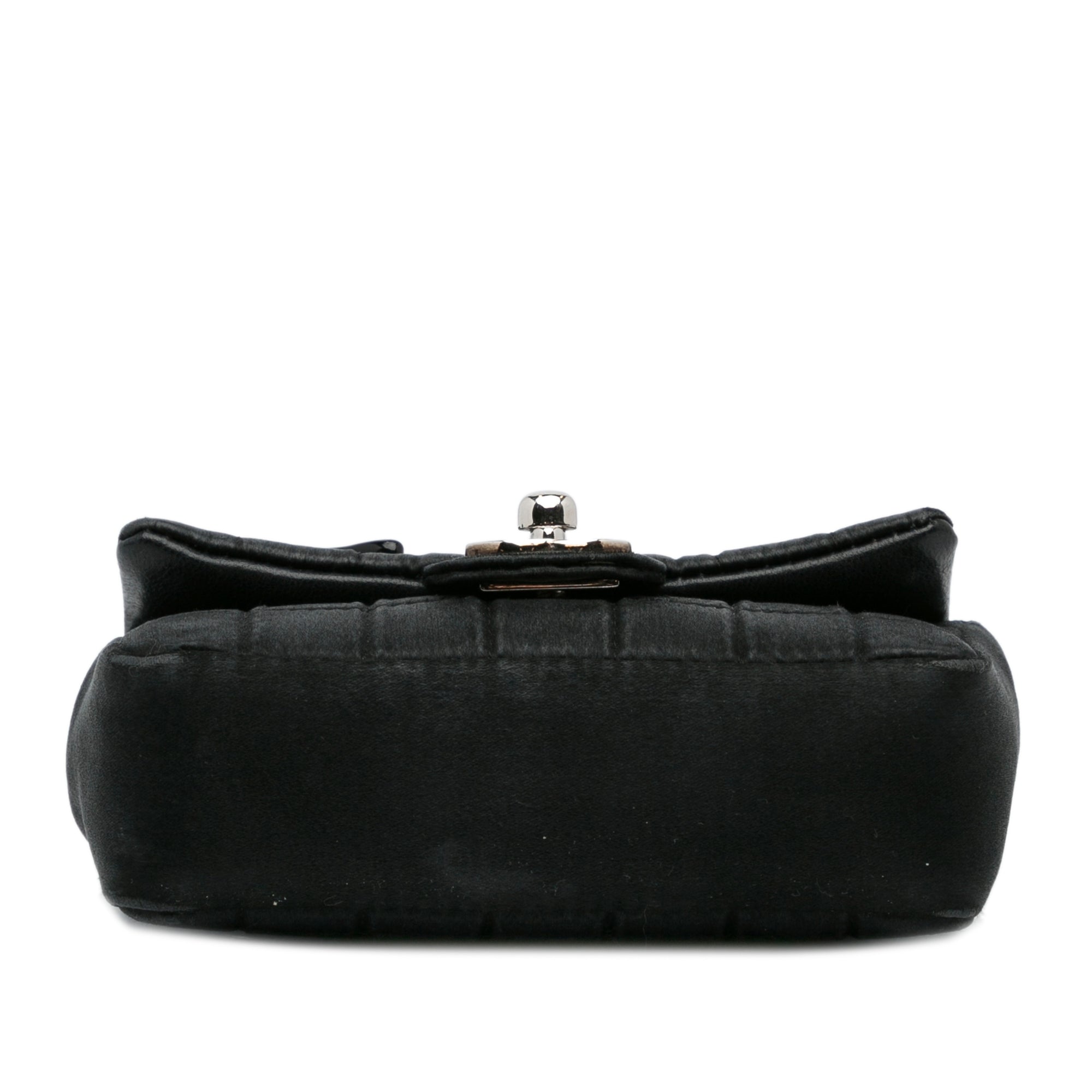 Chanel Extra Mini Satin Choco Bar Charms Flap Bag