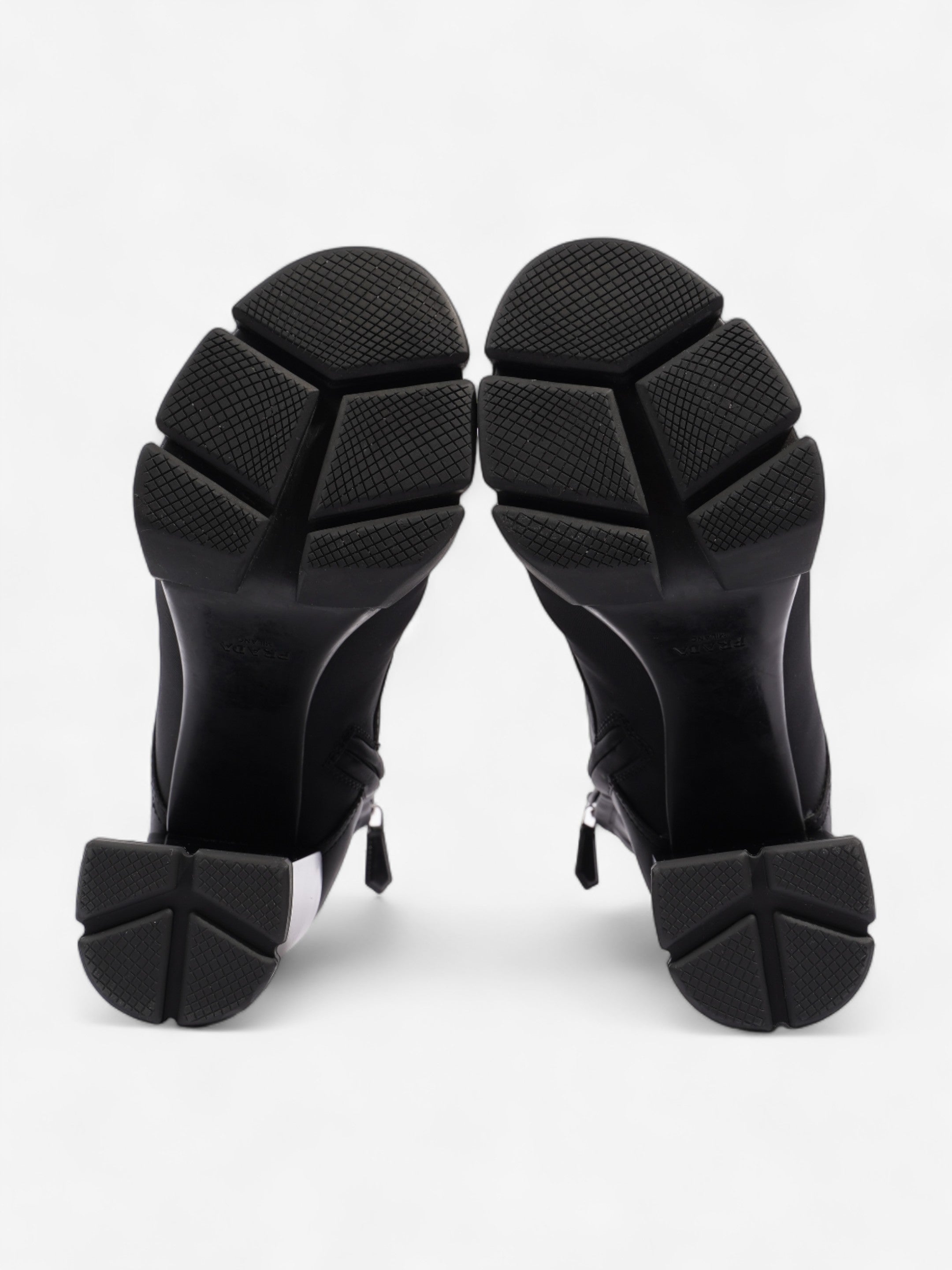 Prada Triangle Logo Boot 100 Black Re Nylon EU 37 UK 4