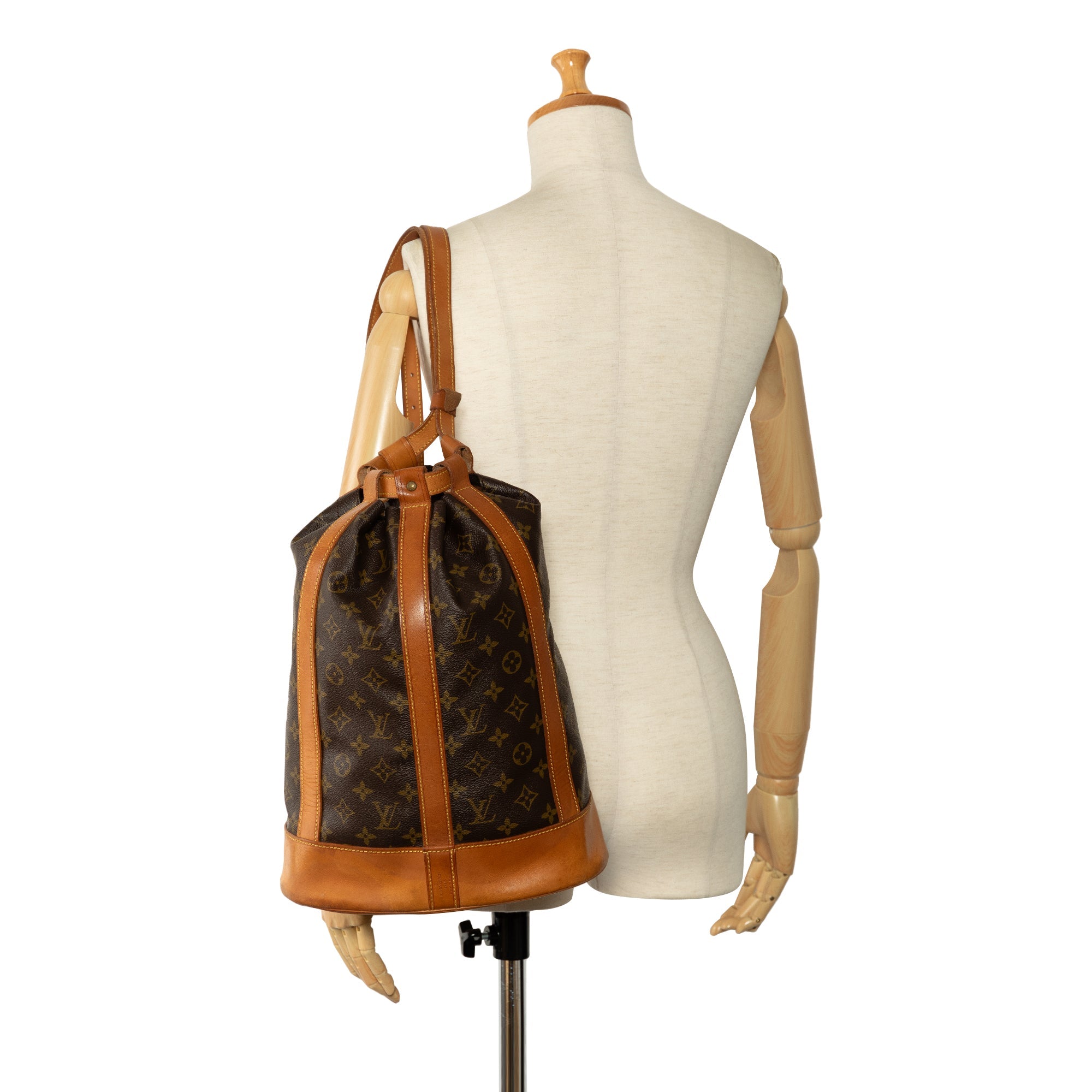 Brown Louis Vuitton Monogram Randonnee PM Bucket Bag