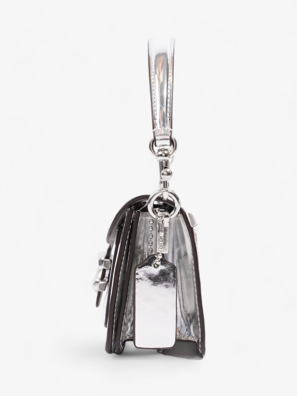 Coach Tabby 20 Silver Metallic Leather
