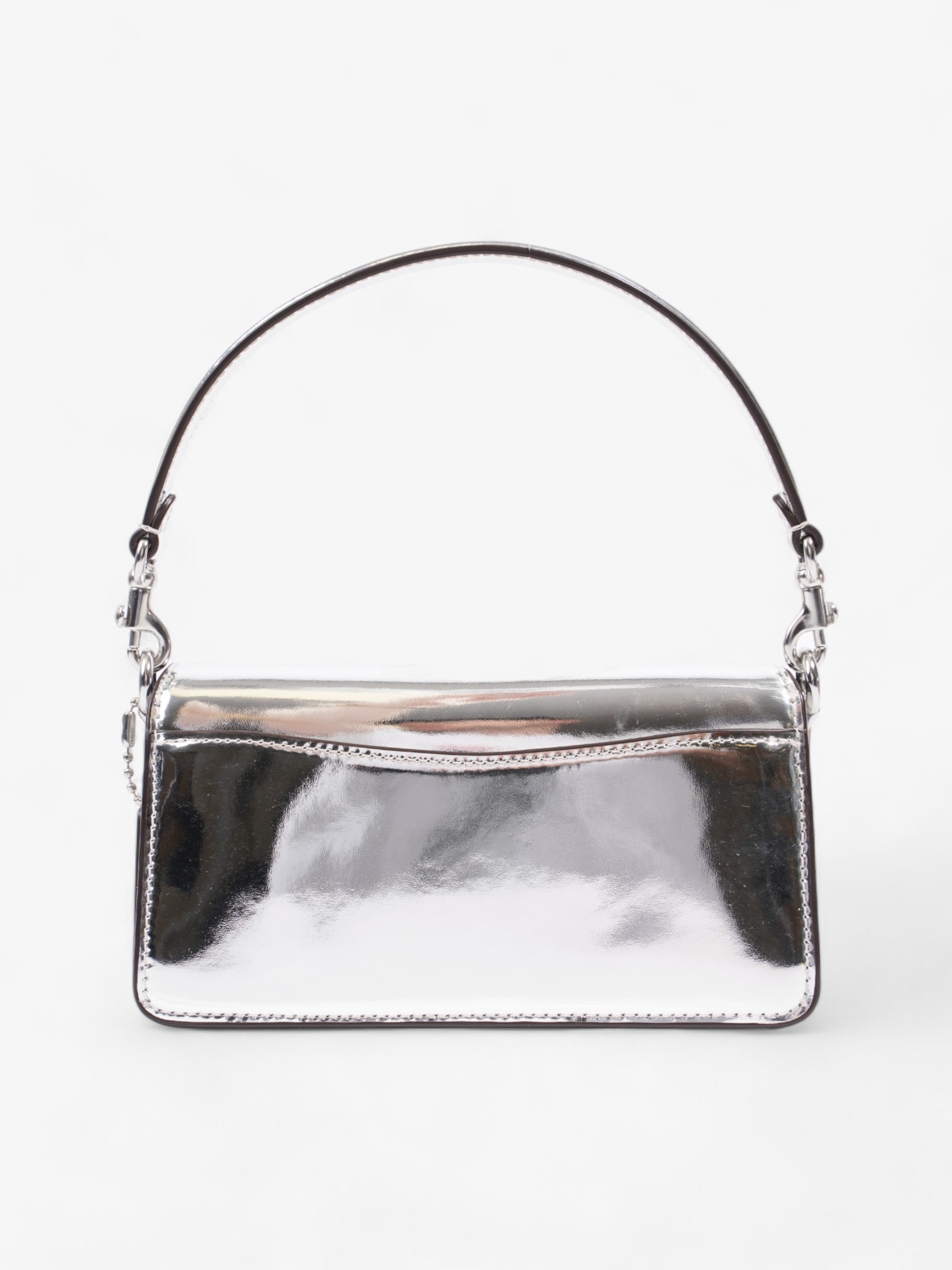 Coach Tabby 20 Silver Metallic Leather