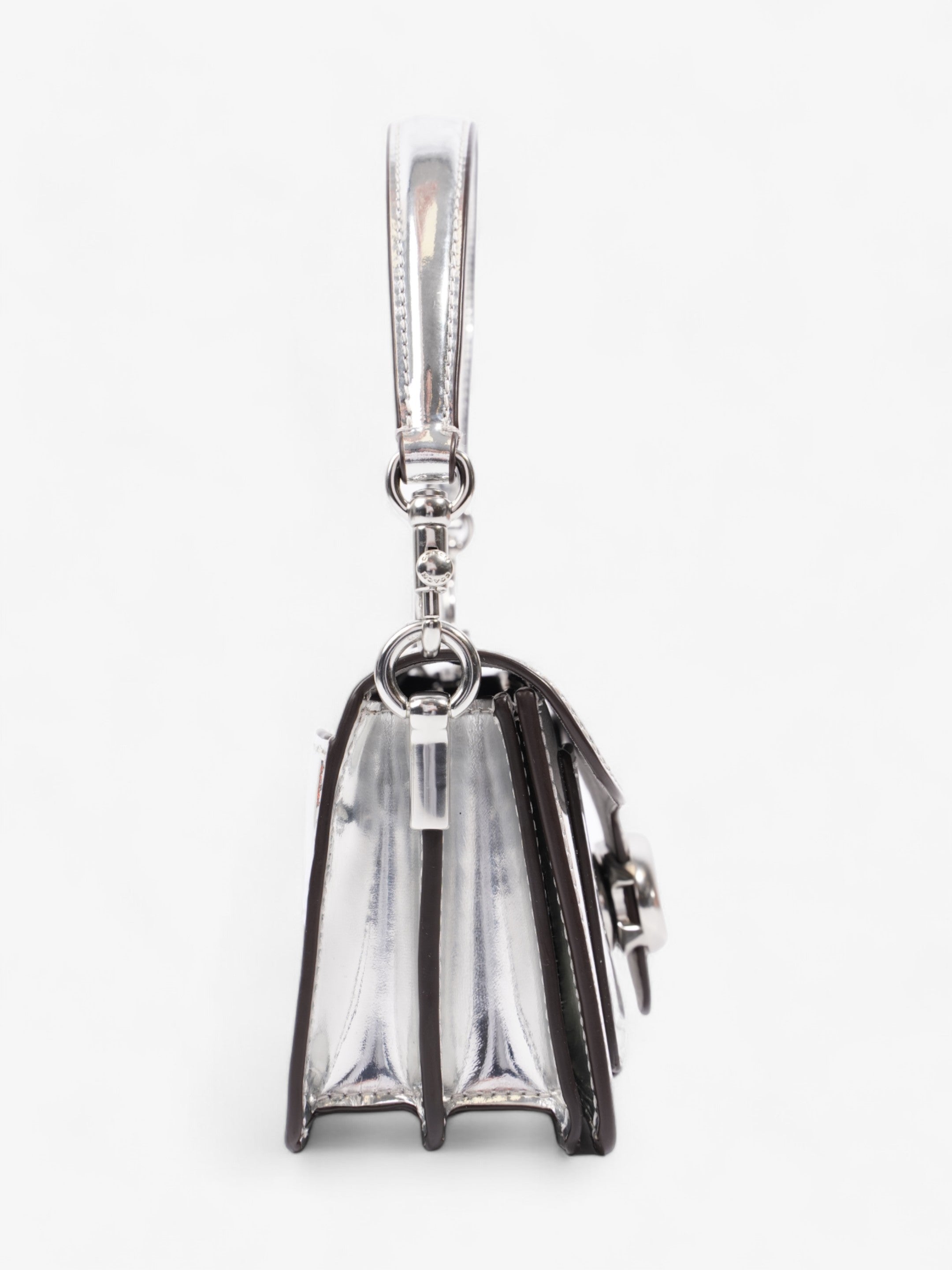 Coach Tabby 20 Silver Metallic Leather