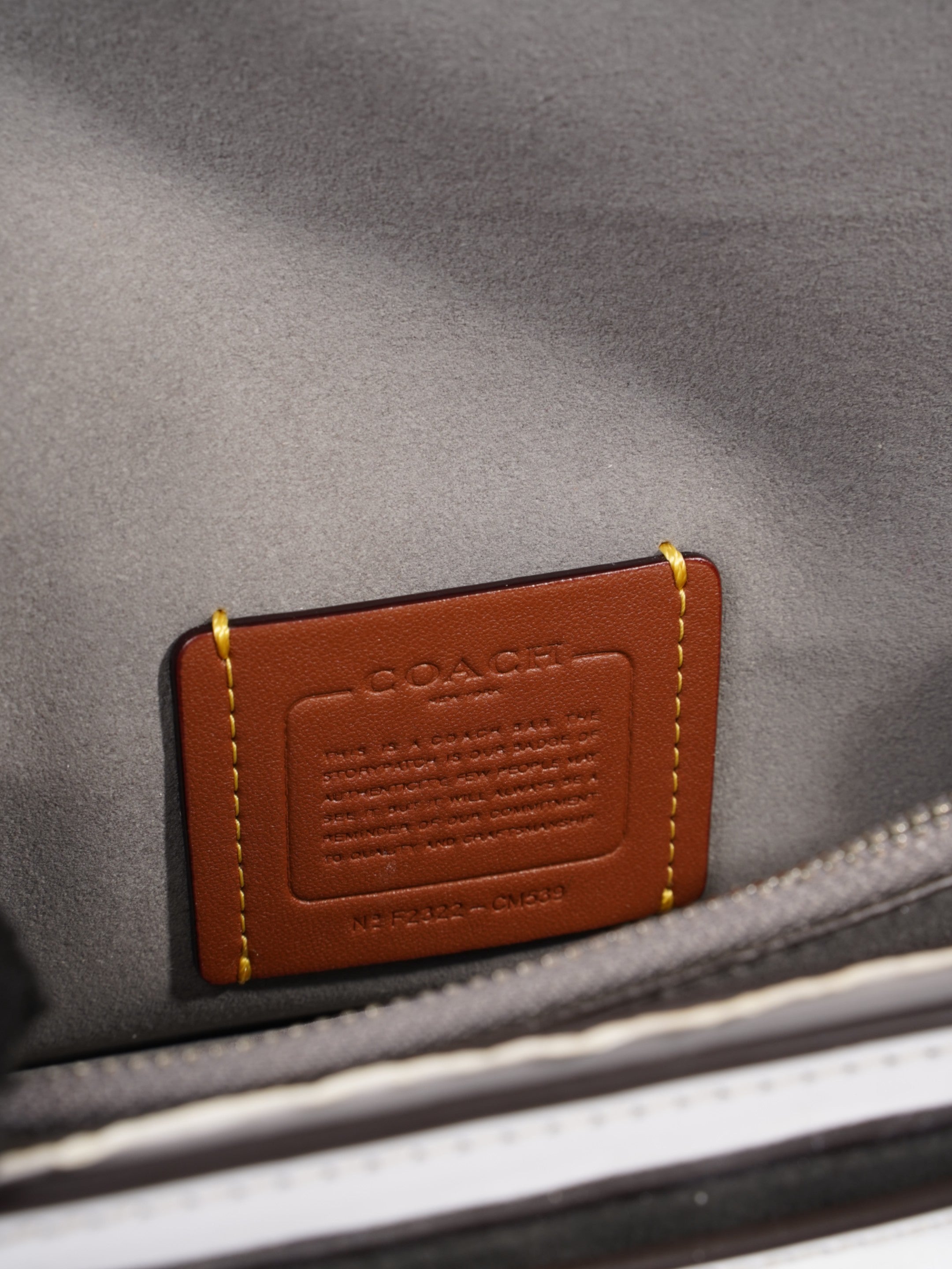 Coach Tabby 20 Silver Metallic Leather