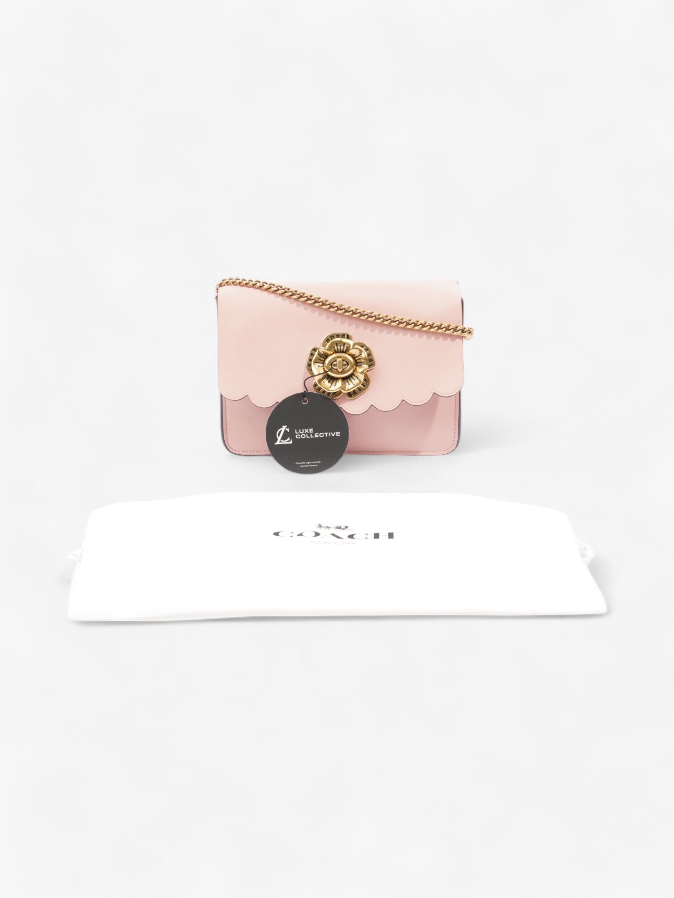 Coach Bowery Turn Lock Crossbody Tea Rose Leather Mini