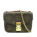 Brown Louis Vuitton Monogram Micro Metis Satchel