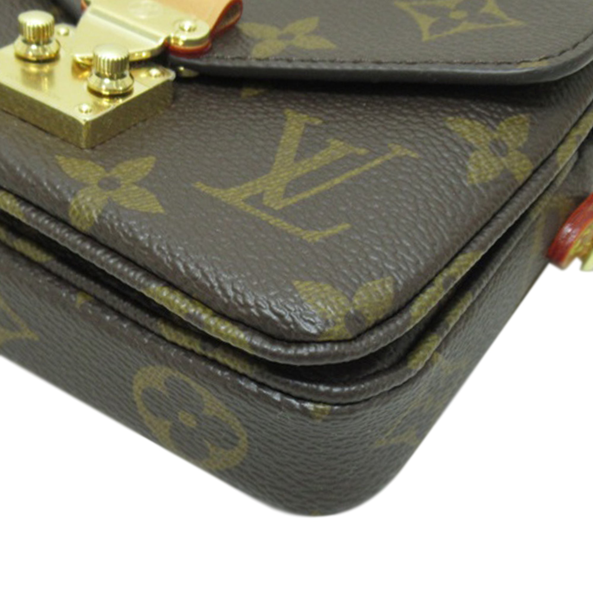 Brown Louis Vuitton Monogram Micro Metis Satchel