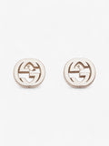 Gucci Interlocking Earrings Silver Silver Sterling