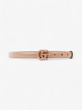 Gucci GG Marmont Thin Belt Beige Leather 95cm 38mm