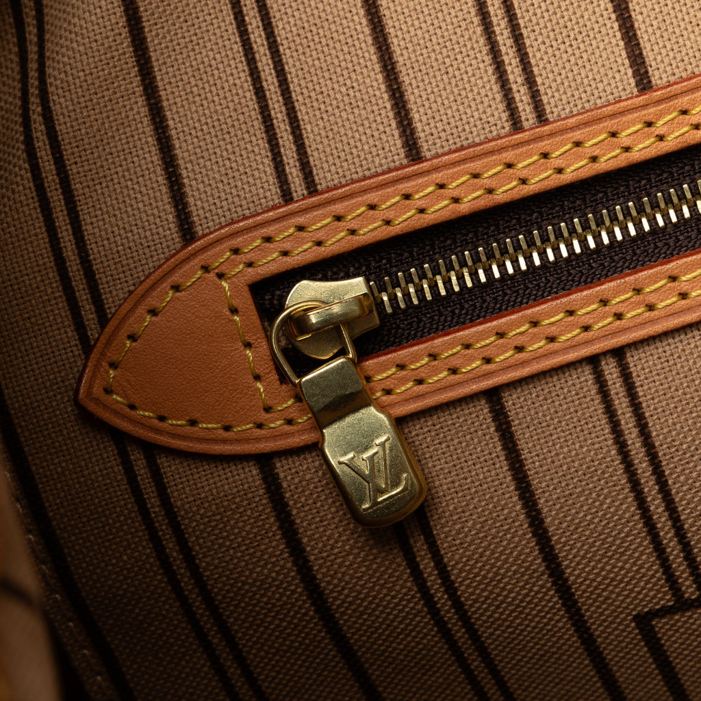 Brown Louis Vuitton Monogram Game On Neverfull MM Tote Bag