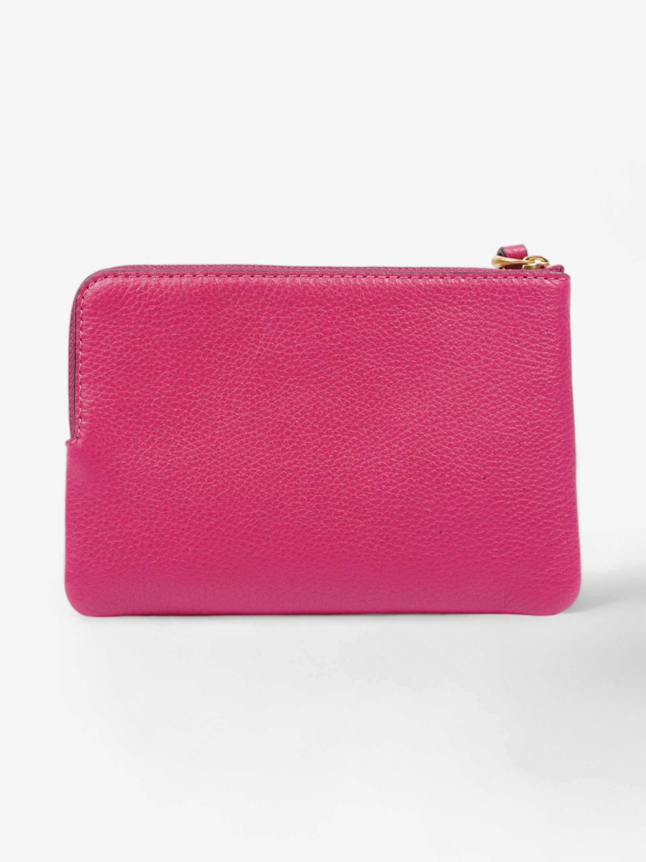 Coach Pouch Wristlet Deep Pink Leather