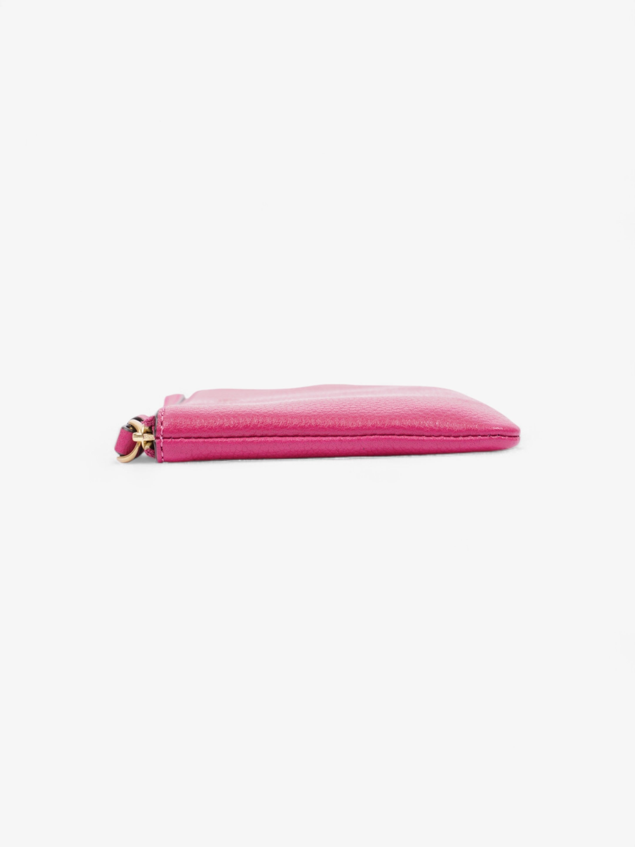 Coach Pouch Wristlet Deep Pink Leather