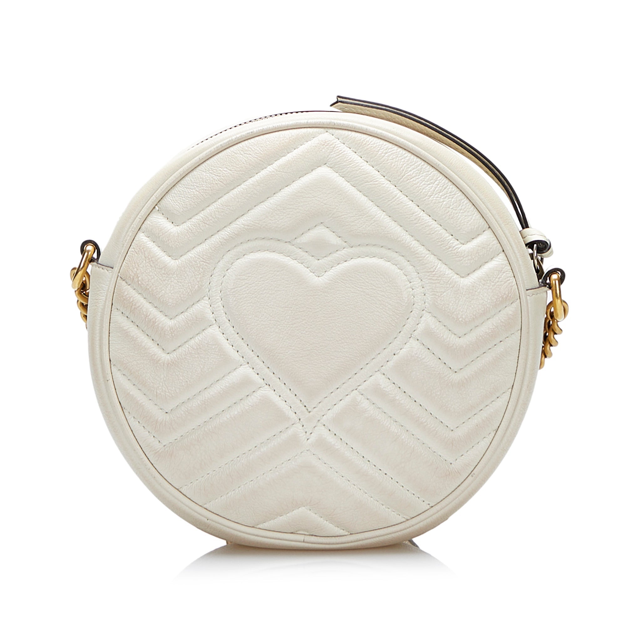 SALE Gucci GG Marmont Round White MatelassÃƒÆ’Ã‚Â©