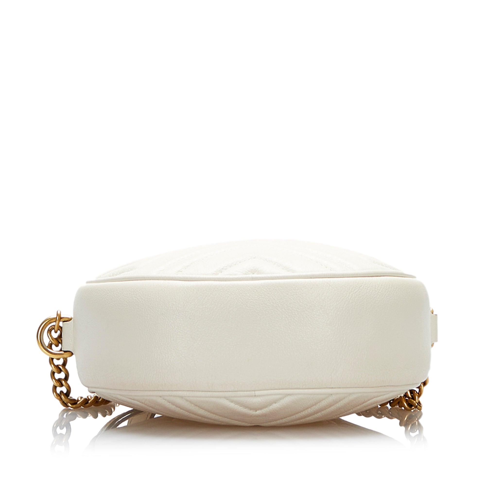 SALE Gucci GG Marmont Round White MatelassÃƒÆ’Ã‚Â©