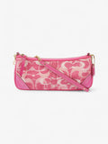 Coach Chenille Python Shoulder Bag Pink Canvas
