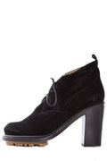 Jil Sander Black Suede Round Toe Booties SZ 39.5 Sale